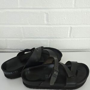 Birkenstock Fot Y's by Yohji Yamomoto Size 38 US 7.5 Black Leather